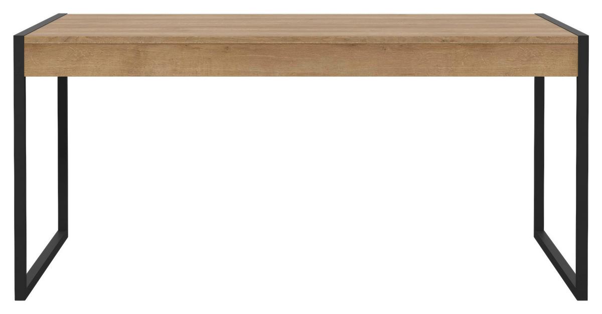 Étkezőasztal High Rock - tölgyfa színű/fekete, Design, faalapú anyag/fém (166/76,9/90,2cm) - Mömax