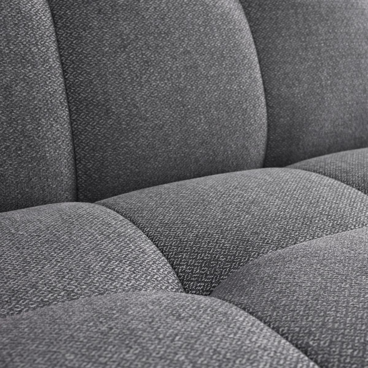 Schlafsofa Camilla Hellgrau Webstoff - Dunkelbraun/Hellgrau, MODERN, Holz/Textil (186/90/106cm) - Bessagi Home
