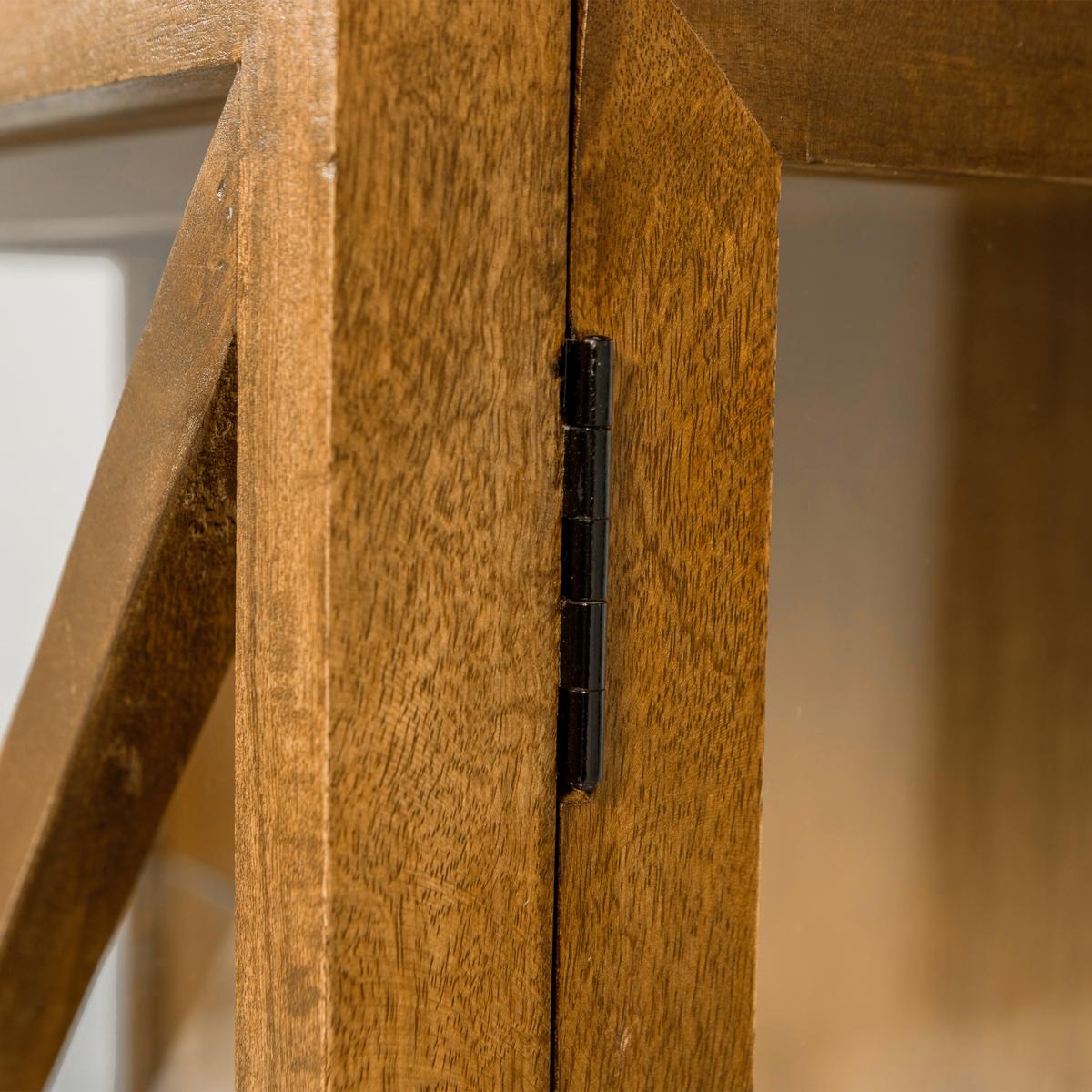 Vitrine Kella Naturfarben B: 100 cm - Naturfarben, Design, Glas/Holz (100/132/44cm) - Livetastic