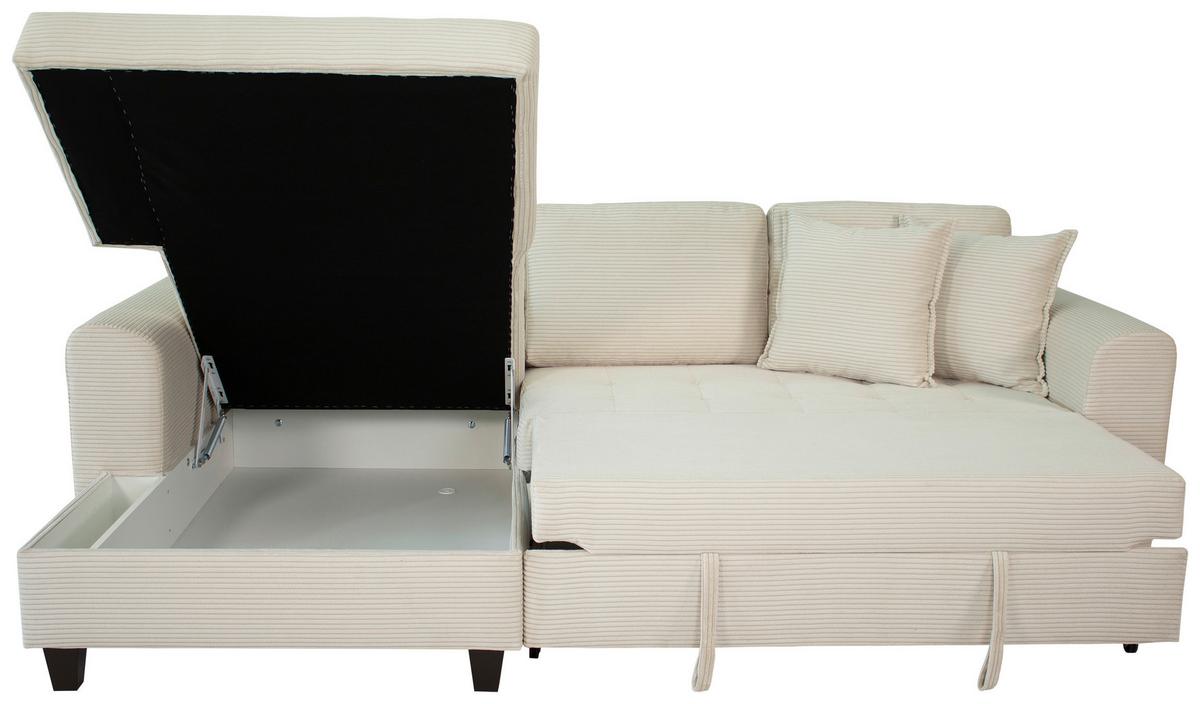 Ugaona Garnitura Moritz - krem, Trendi, tekstil (155/265cm)