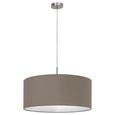 Pendelleuchte Pasteri - Taupe/Nickelfarben, MODERN, Textil/Metall (53/110cm) Pendelleuchte Pasteri - Taupe/Nickelfarben, MODERN, Textil/Metall (53/110cm)