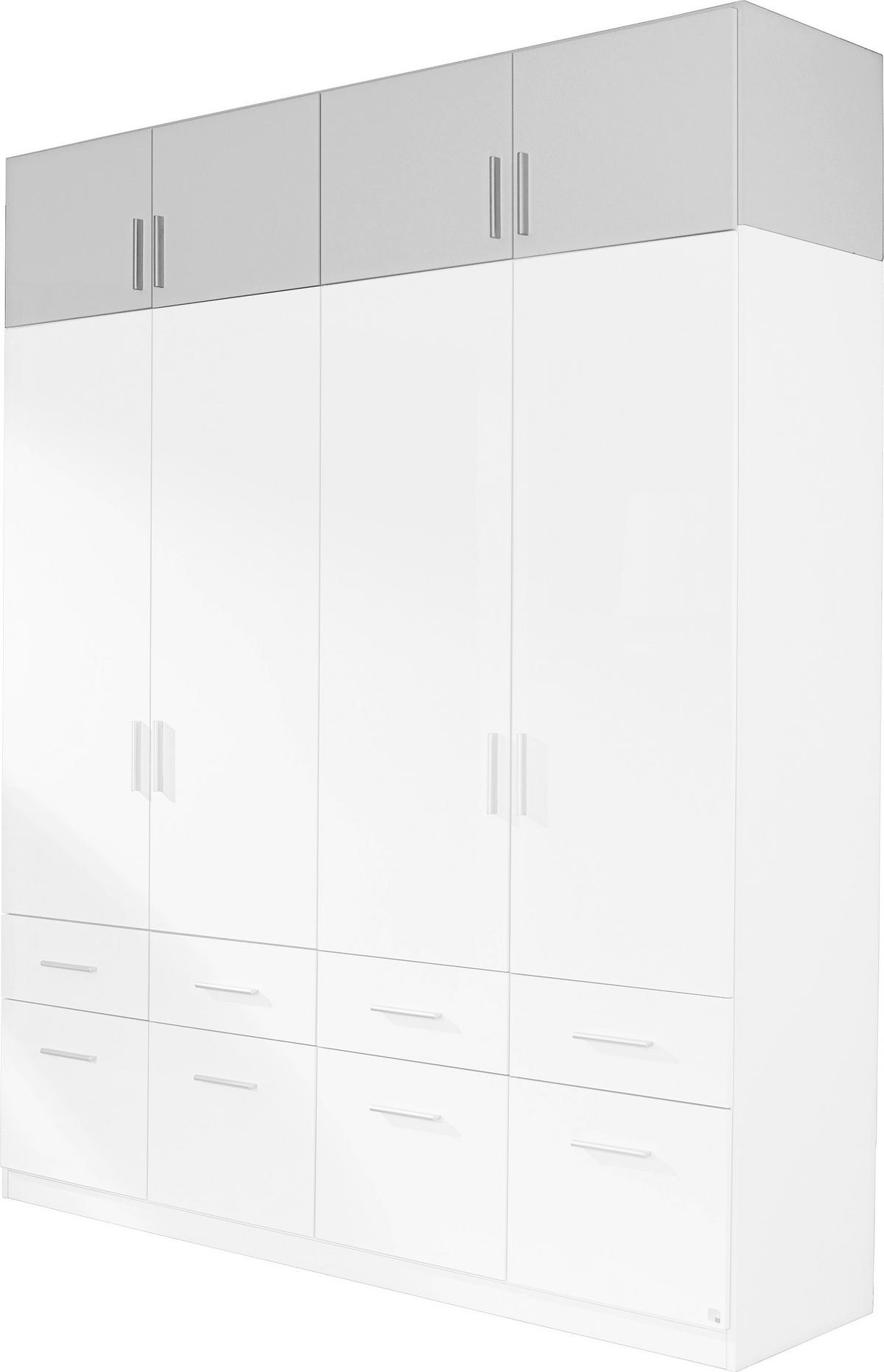 Nastavak Ormara Celle - bijela/bijela visoki sjaj, Moderno, drvo/plastika (181/40/54cm) - Modern Living