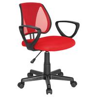 Jugenddrehstuhl Kiddy CD ca. 58x75-92x45 cm Rot - Rot/Schwarz, Basics, Kunststoff (58/75-92/45cm) - MID.YOU