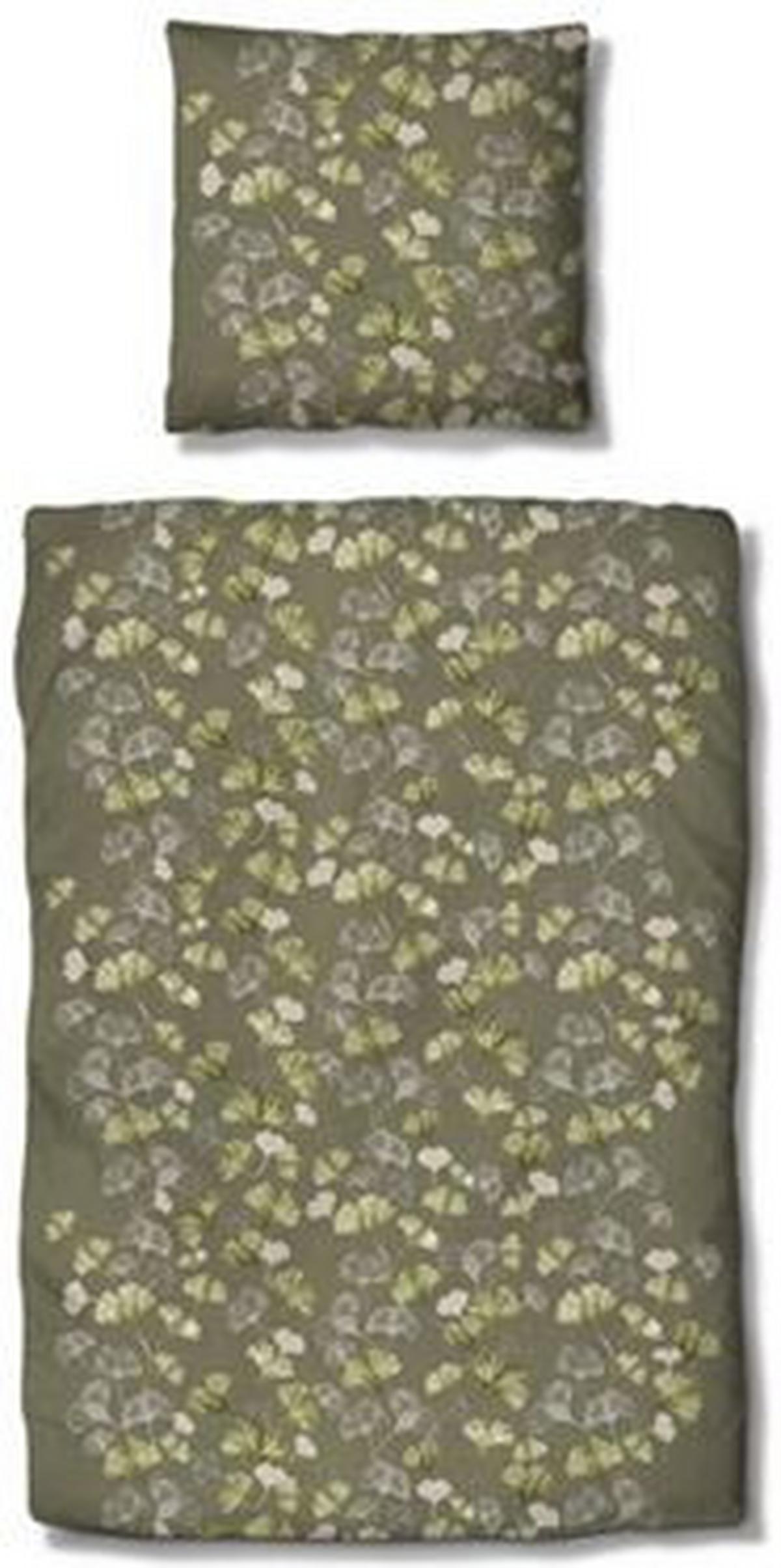 Lenjerie de pat Yuki, cca. 140x200/50x70 cm - verde, Modern, textil (140/200cm) - Mömax