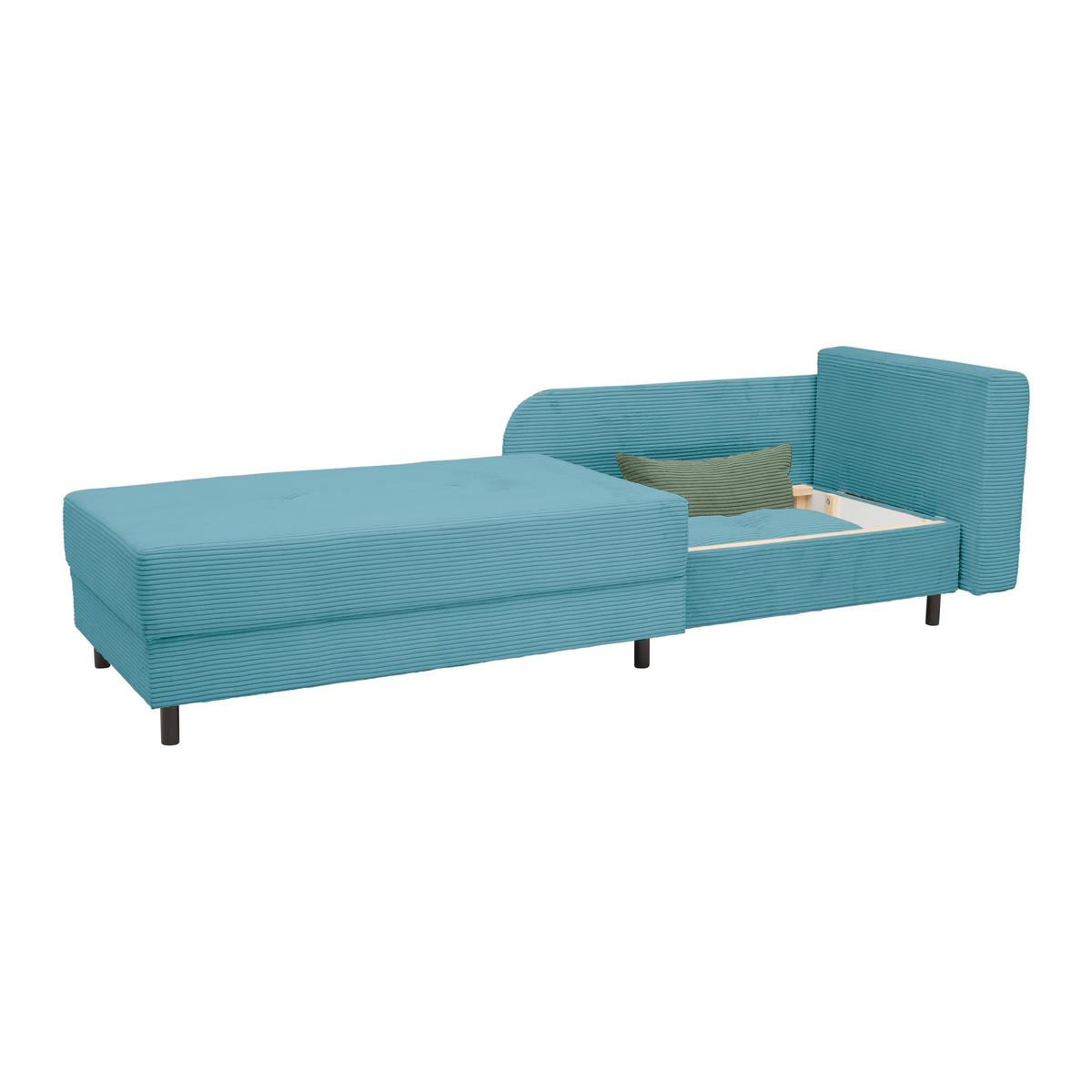 Liege Nova Petrol - Petrol/Schwarz, MODERN, Holz/Textil (145/62/85cm) - Mömax