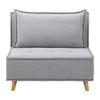 Schlafsessel Layla Hellgrau Webstoff - Hellgrau/Naturfarben, MODERN, Holz/Textil (104/92/84cm) - Bessagi Home