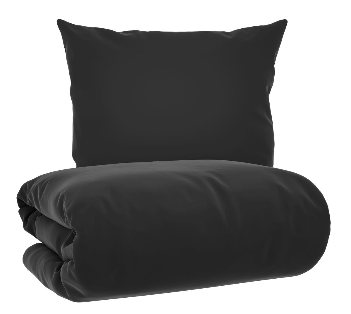 Bettwäsche Blacky ca. 135x200cm - Schwarz, MODERN, Textil (135/200cm) - Mömax