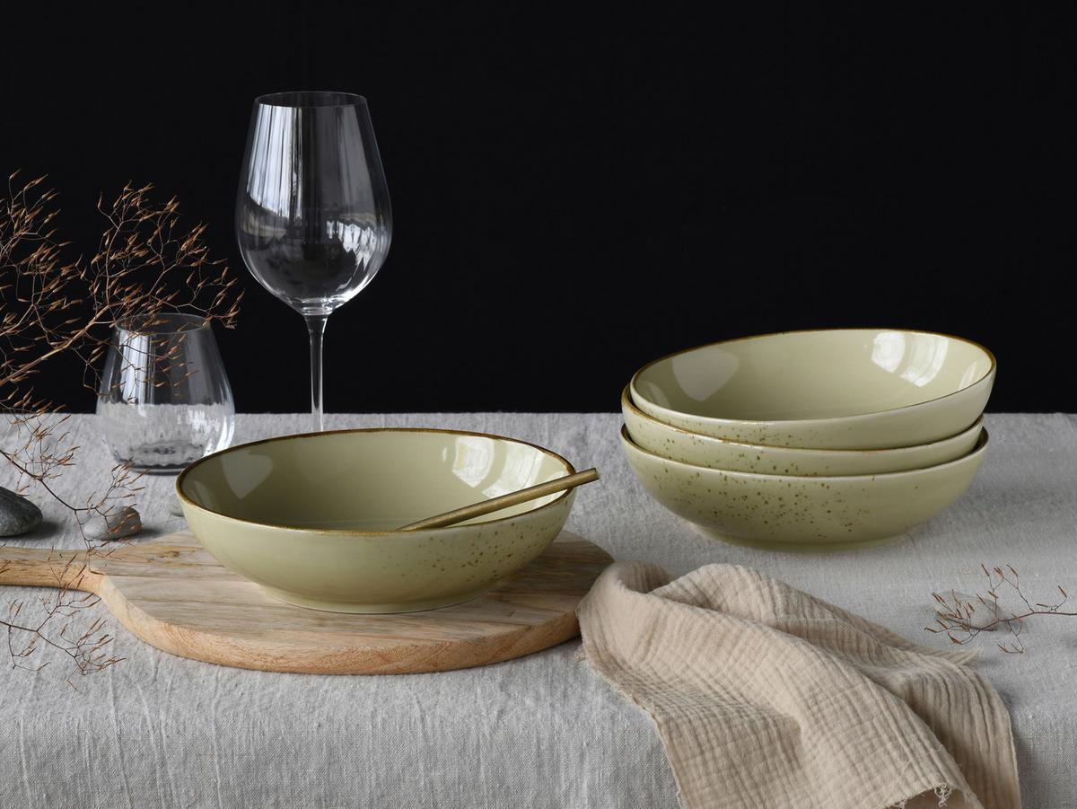 Set Posod Earth, 4-Delni - žajbljevo zelena, Design, keramika (22,5cm) - Creatable