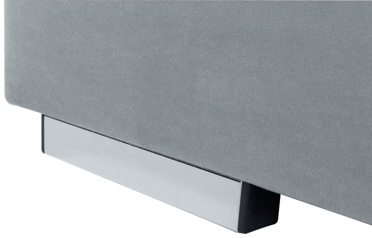 Tapecirani Krevet Anadia - siva/boje kroma, Moderno, drvo/tekstil (140/200cm) - Modern Living