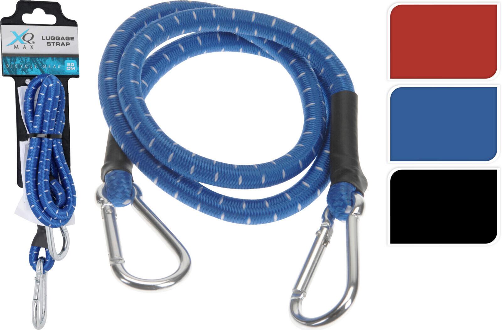 Gumipók Karabinerrrel 80cm - fekete/piros, textil