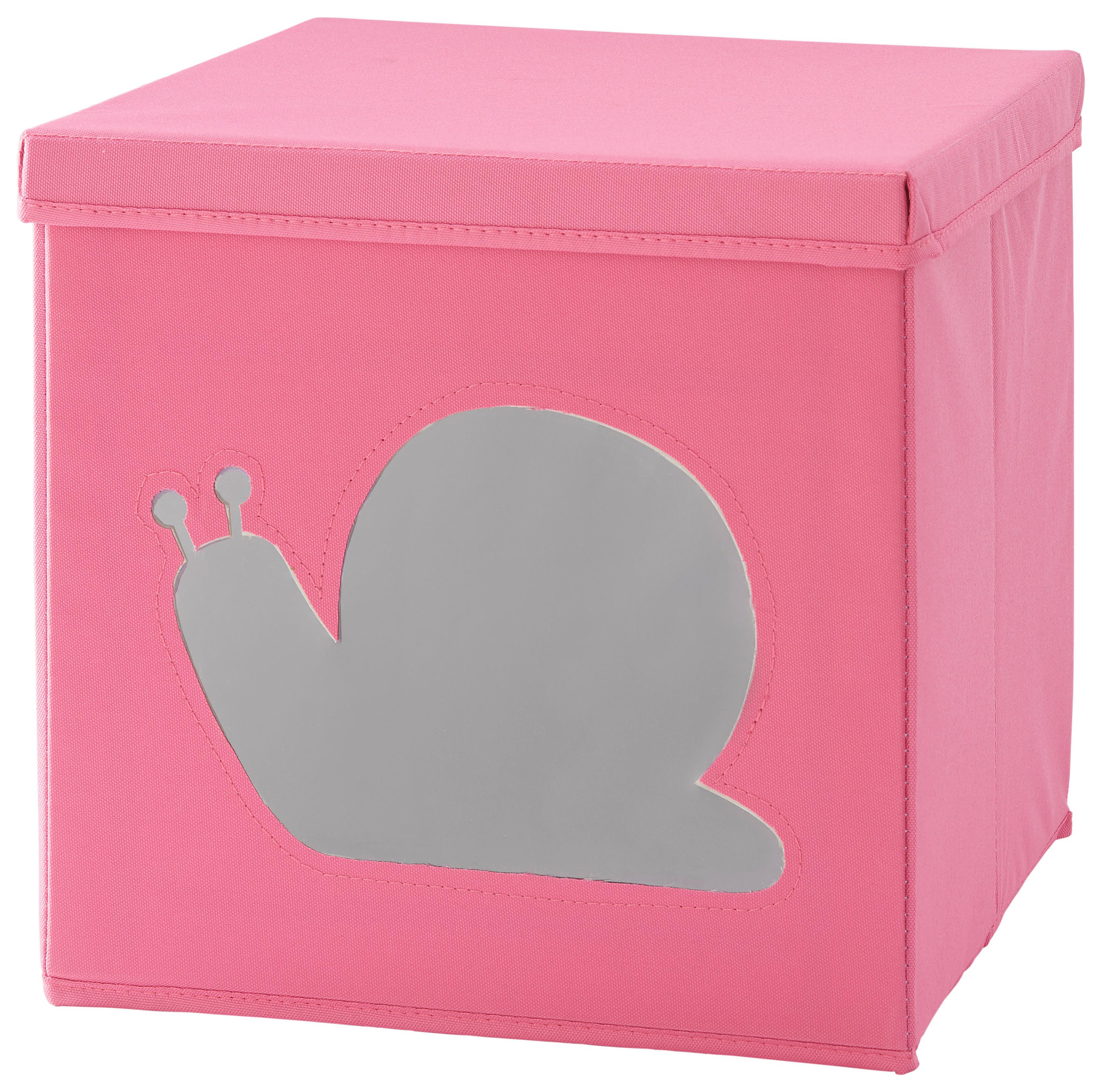 Faltbox Alisa in Rosa ca. 34l - Lila/Rosa, Karton/Kunststoff (33/32/33cm) - Modern Living
