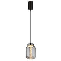 LED-Hängeleuchte Fluoro Klar/Chromfarben max.8 Watt - Klar/Chromfarben, Basics, Glas/Kunststoff (15/150cm) - Globo