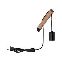 Wandleuchte Kian in Schwarz max. 40 Watt - Schwarz, LIFESTYLE, Holz/Metall (4,5/18,0cm) - Paulmann