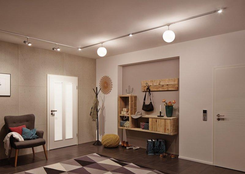 Schienensystem-Endkappe LED End Cap max. 5,8 Watt - Chromfarben, Design, Metall (14,1/2,7/5,7cm) - Paulmann