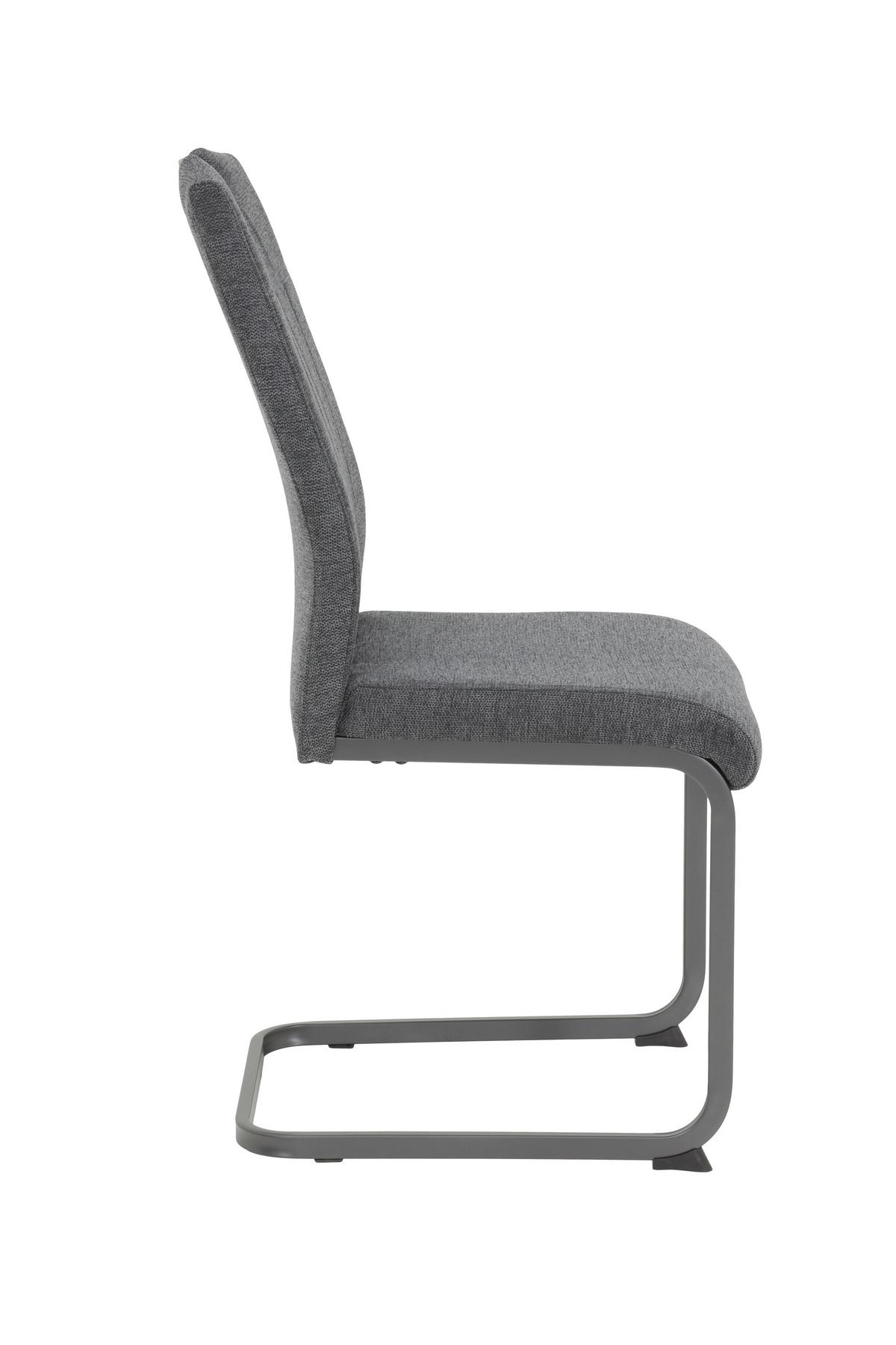 TISCHGRUPPE BRITTA I G - Anthrazit/Eiche Artisan, MODERN, Holzwerkstoff/Textil (140-220/76/90cm) - MID.YOU