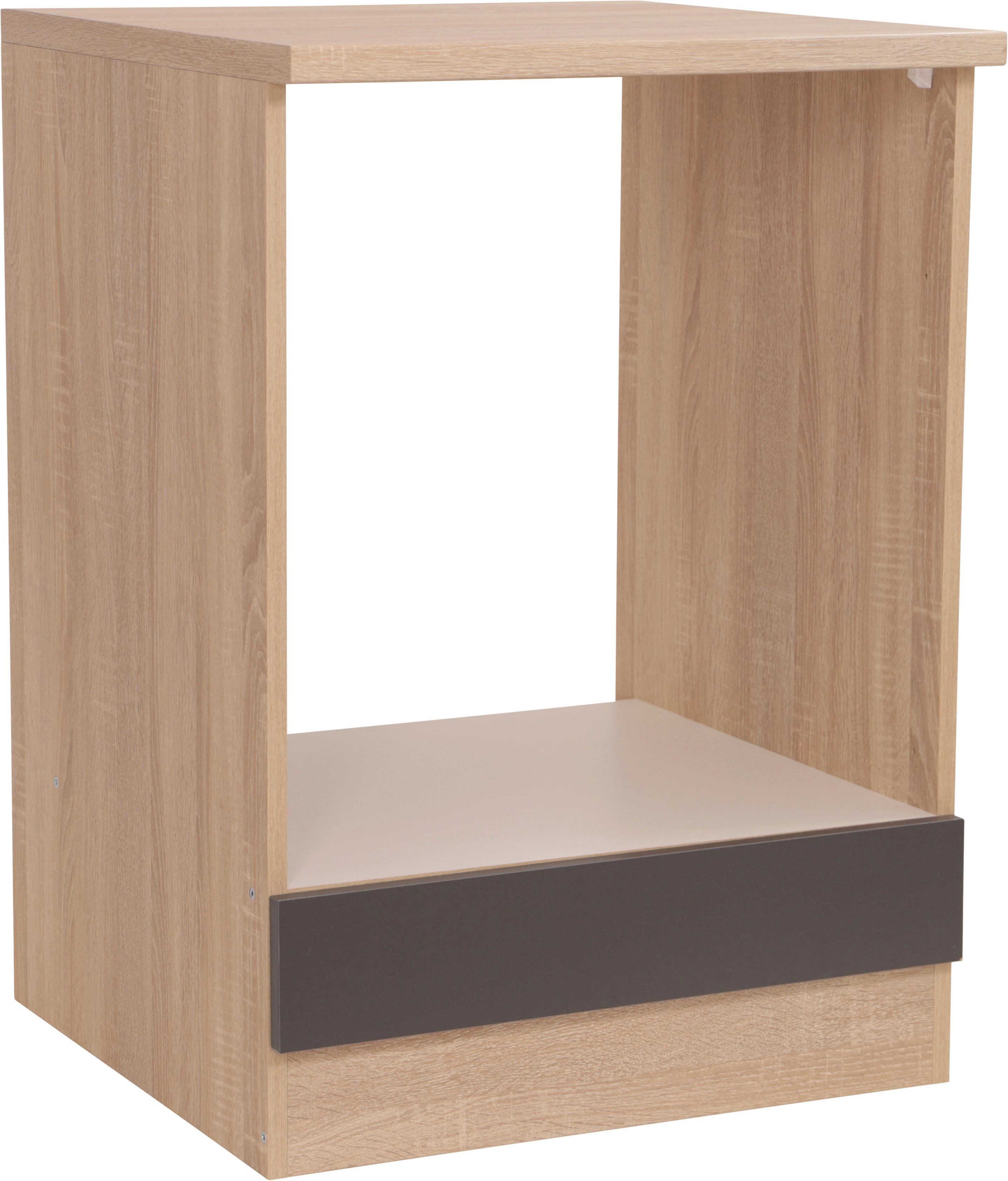 Omara Za Vgradnjo Štedilnika Merle, Barva Hrasta, Siva - siva/barve hrasta, Basics, leseni material (60/84,8/60cm) - Respekta