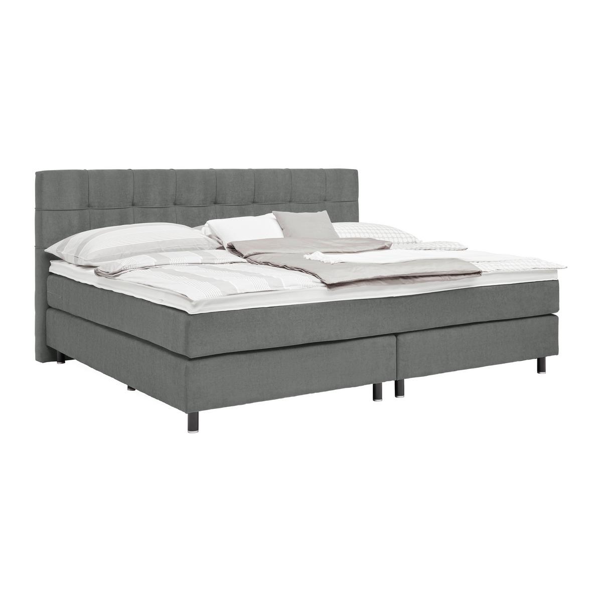 Boxspringbett Primo Graphitfarben ca. 240x200cm - Graphitfarben, KONVENTIONELL, Holz/Holzwerkstoff (240/200cm) - Premium Living