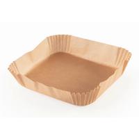 Backpapier Heißluftfritteuse Hellbraun 50 Stück - Hellbraun, KONVENTIONELL, Papier (16/16cm)