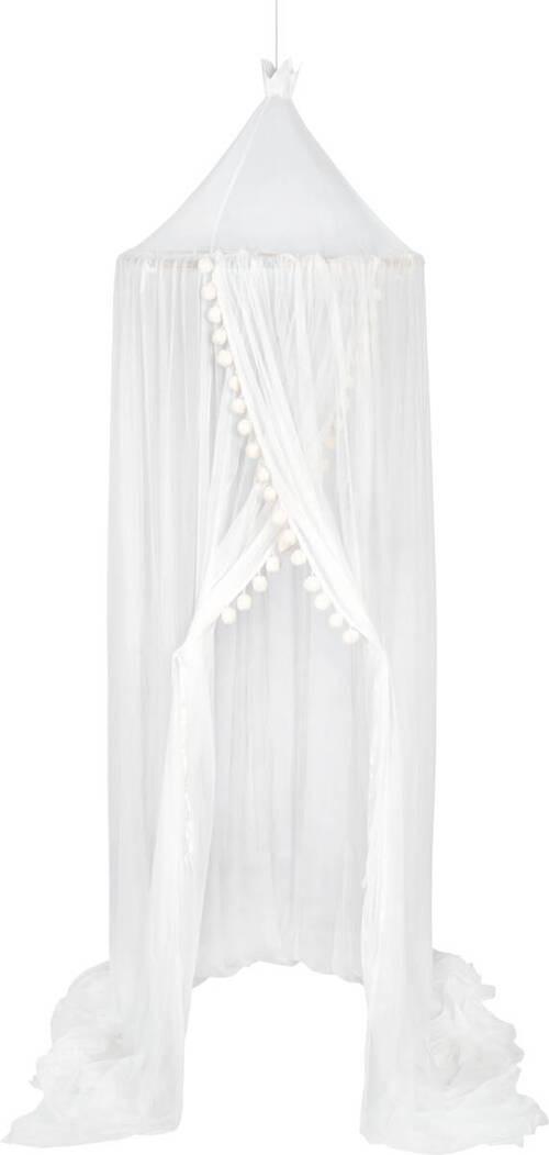 BALDACHIM NAD ŁÓŻKO ROMANTIK - biały, Basics, tkanina (71/235cm) - Patinio