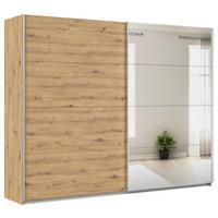 DULAP USI CULISANTE FELDKIRCH - argintiu/stejar Artisan, Modern, material pe bază de lemn (271/210/62cm)