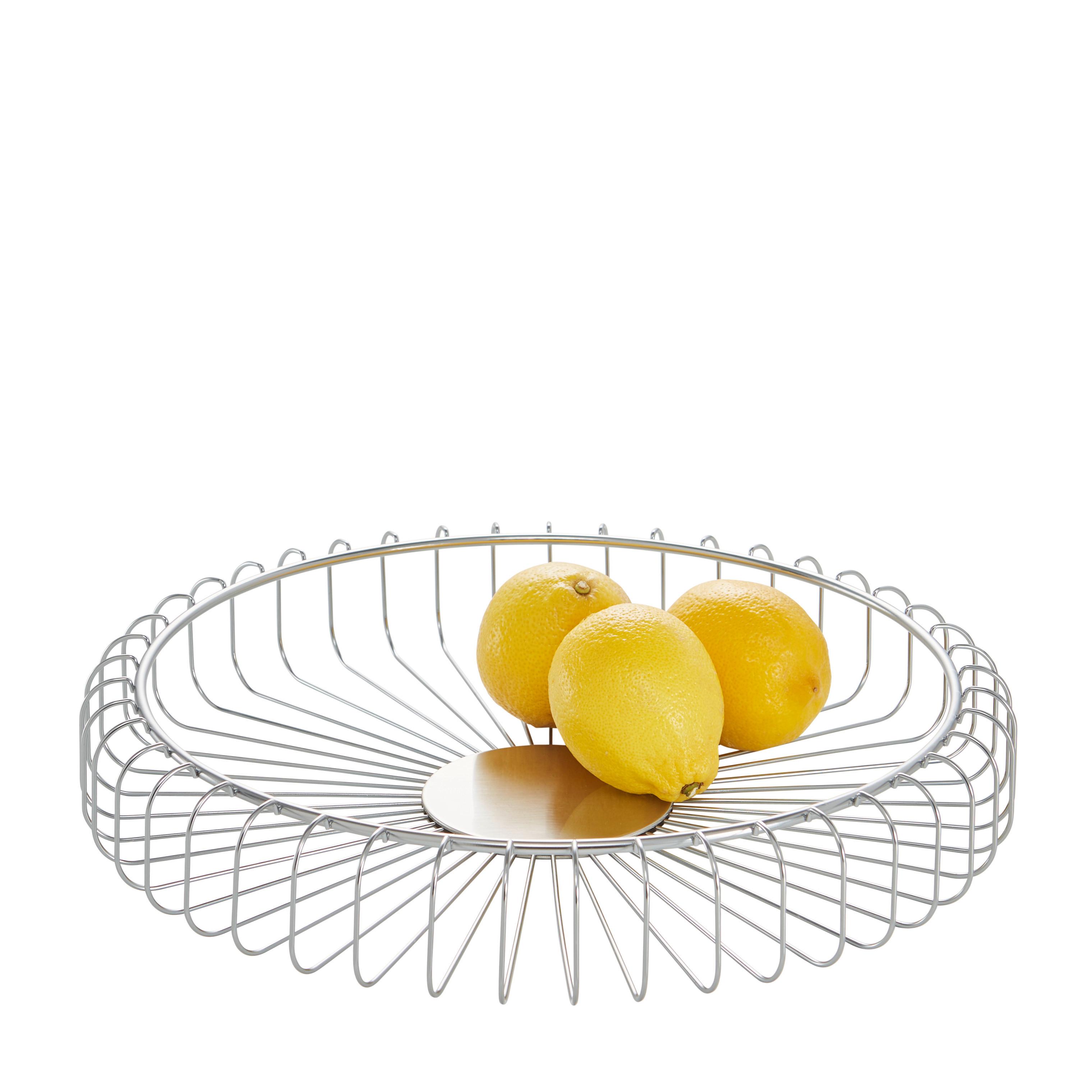 KOSZ NA OWOCE 97255 BLOMUS - kolor srebrny, Basics, metal (37/6cm) - Blomus