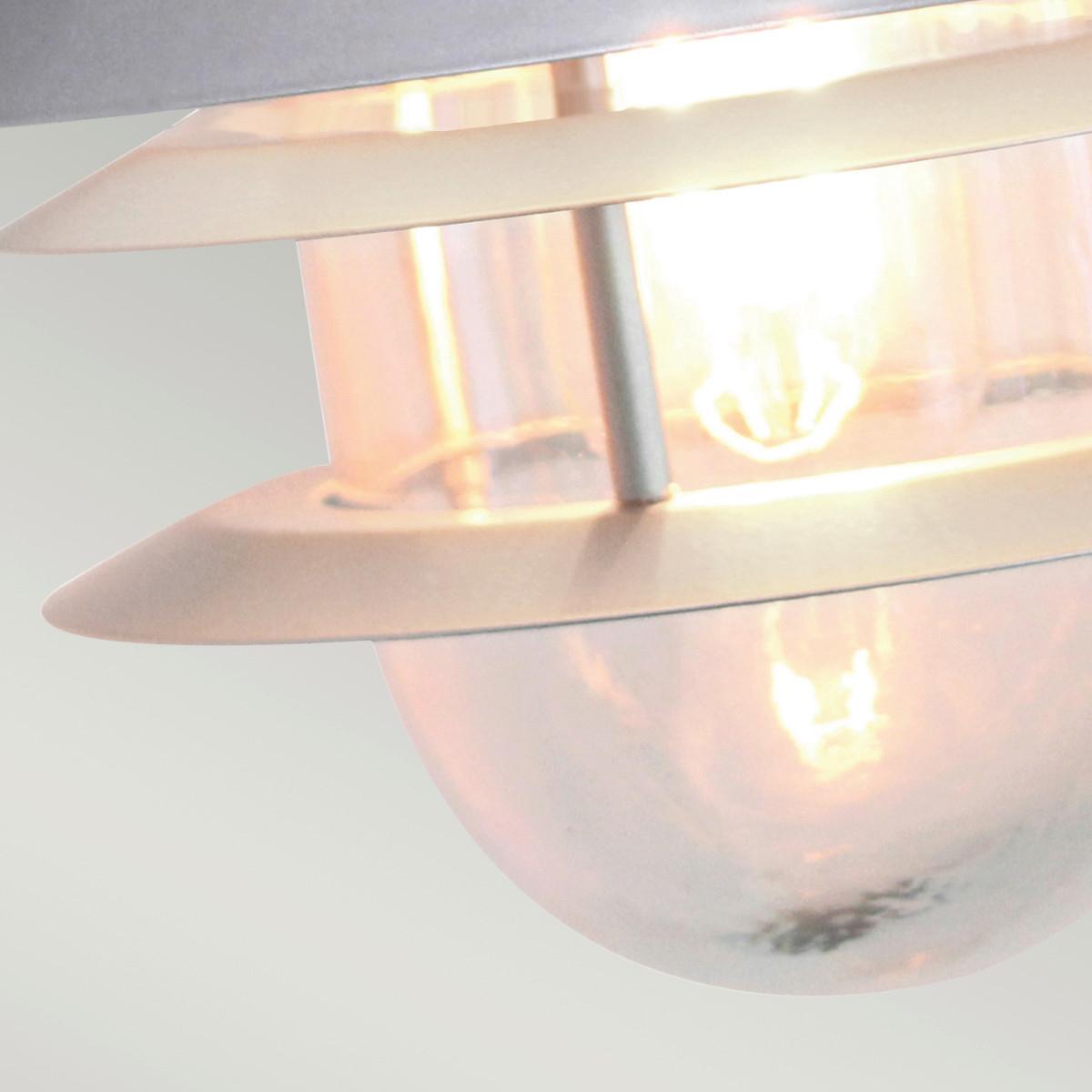 Kültéri Falilámpa Copenhagen - ezüstszínű, Konventionell, üveg/fém (23,6/22/26cm) - Elstead Lighting