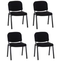 Set Konferenčnih Stolov Xt 600, Črna, 4-Delni - črna, Basics, kovina/tekstil (58/84/48cm) - MID.YOU