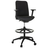 Drehstuhl Nestora Work Schwarz - Schwarz, Basics, Kunststoff/Textil (73/115-140/73cm) - MID.YOU