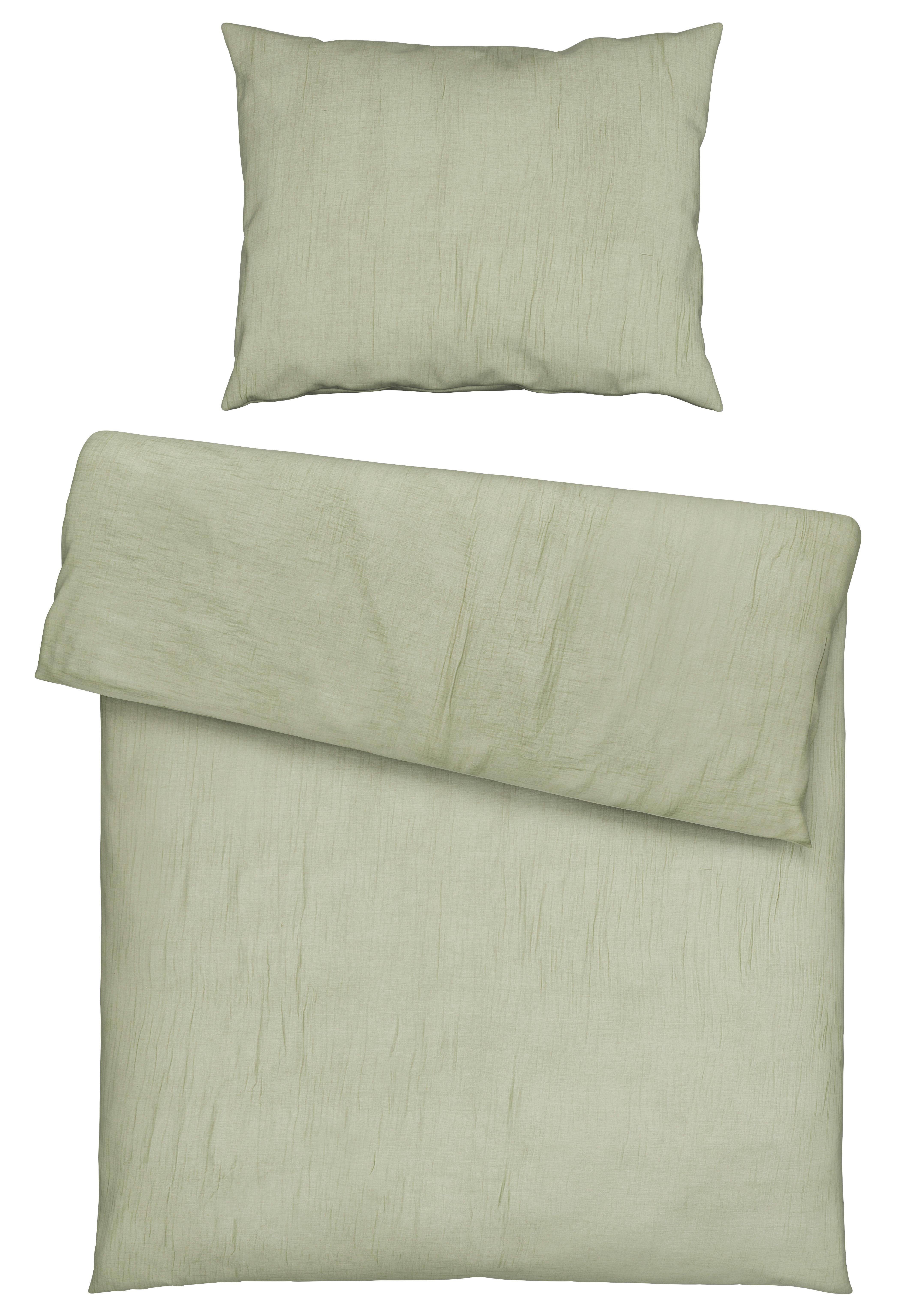 Bettwäsche Melania in Grün ca. 140x200cm - Grün, LIFESTYLE, Textil (140/200cm) - Modern Living