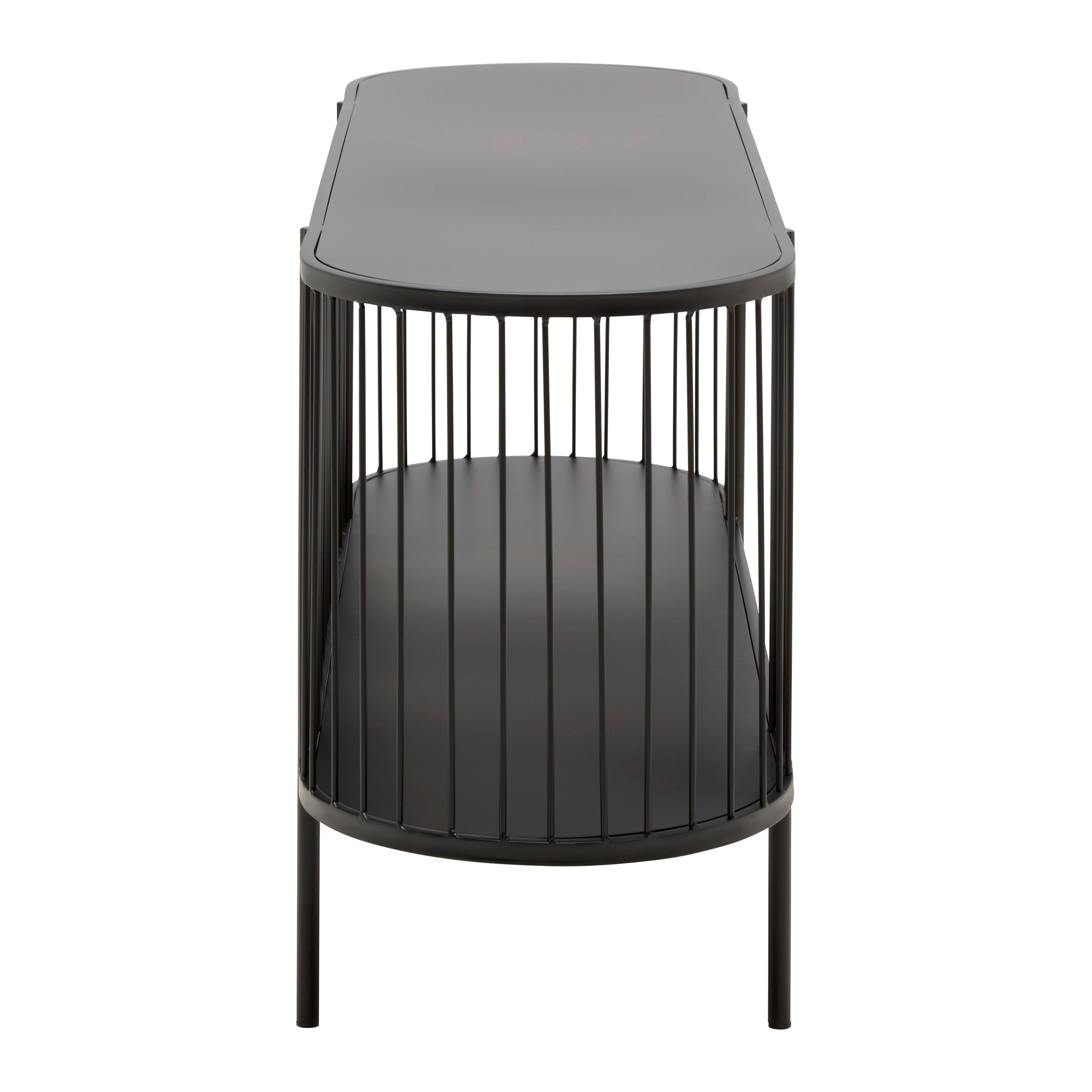 Tv Szekrény Tiago - fekete, Lifestyle, fém (120/54/34cm) - Mömax