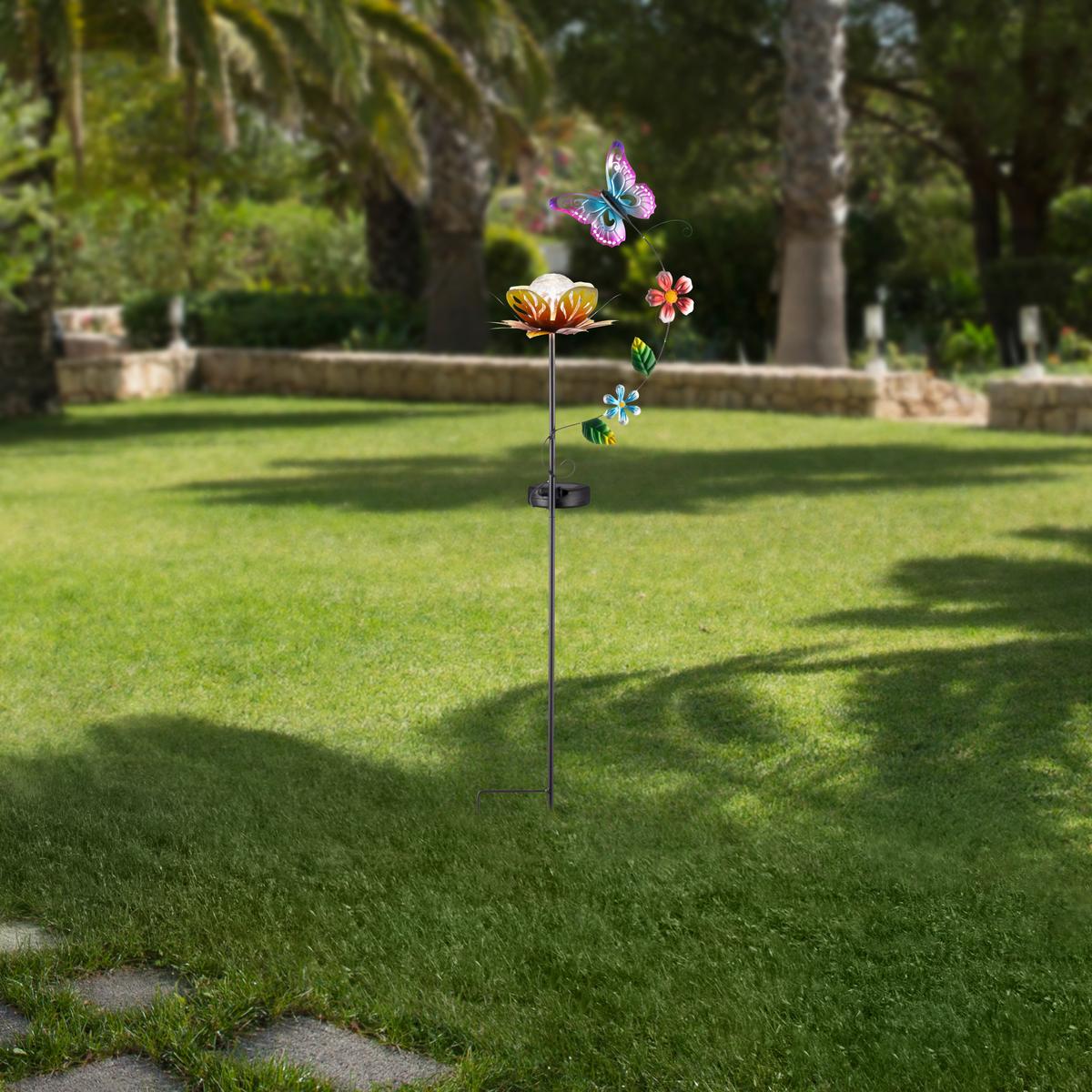 LAMPA SOLARNA ANEMONE - przejrzysty, Lifestyle, tworzywo sztuczne/metal (21,5/82/15,2cm) - Ambia Garden