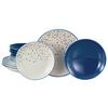 Tafelservice Joy Blau/Creme, 12-teilig - Blau/Creme, Basics, Keramik - Creatable