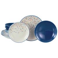 Jedilni Servis Joy Blue, 12-Delni - modra/krem barve, Basics, keramika - Creatable