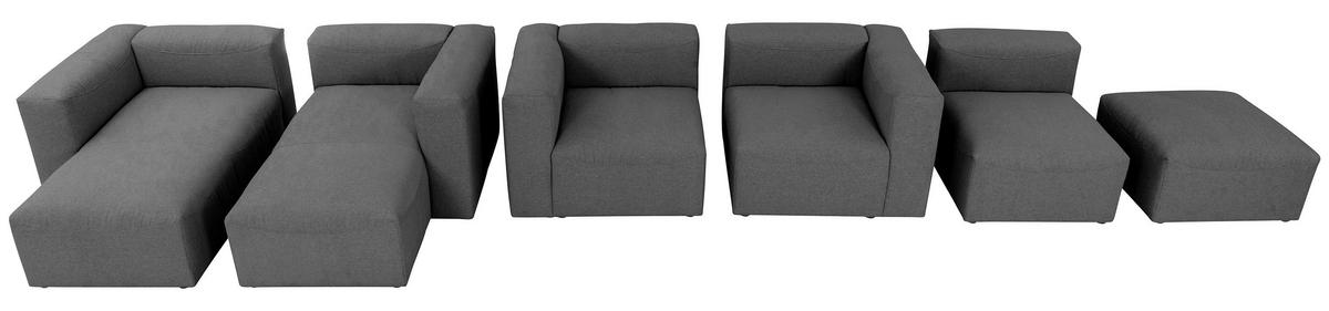 SOFAELEMENT LENA - Anthrazit, Design, Kunststoff/Textil (100/73/100cm) - Max Winzer