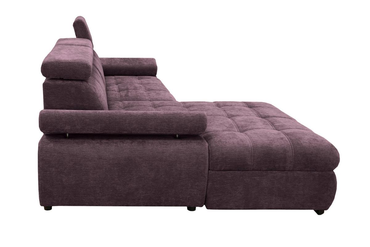 Kutna Garnitura Vegas - boje kupine/crna, Design, drvo/tekstil (173/294cm) - Modern Living