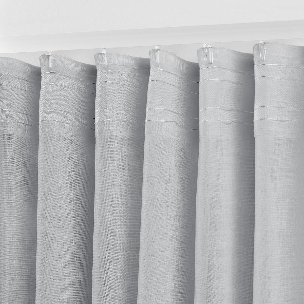 Fertigvorhang Sigrid in Grau ca. 140x245cm - Grau, Romantik / Landhaus, Textil (140/245cm) - Premium Living