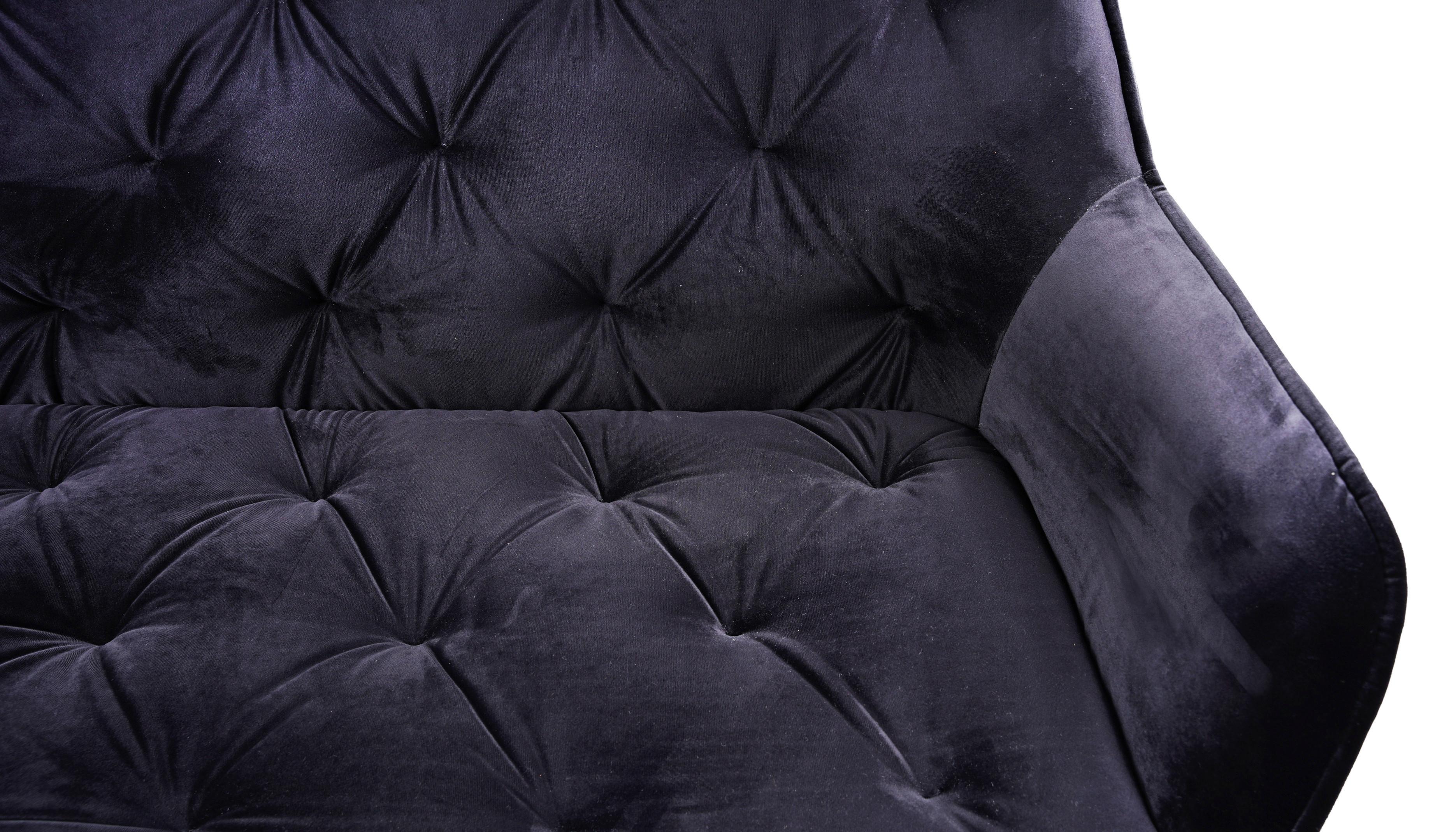 SITTBÄNK EILEEN - svart, Modern, metall/textil (171/88/65cm) - Mömax