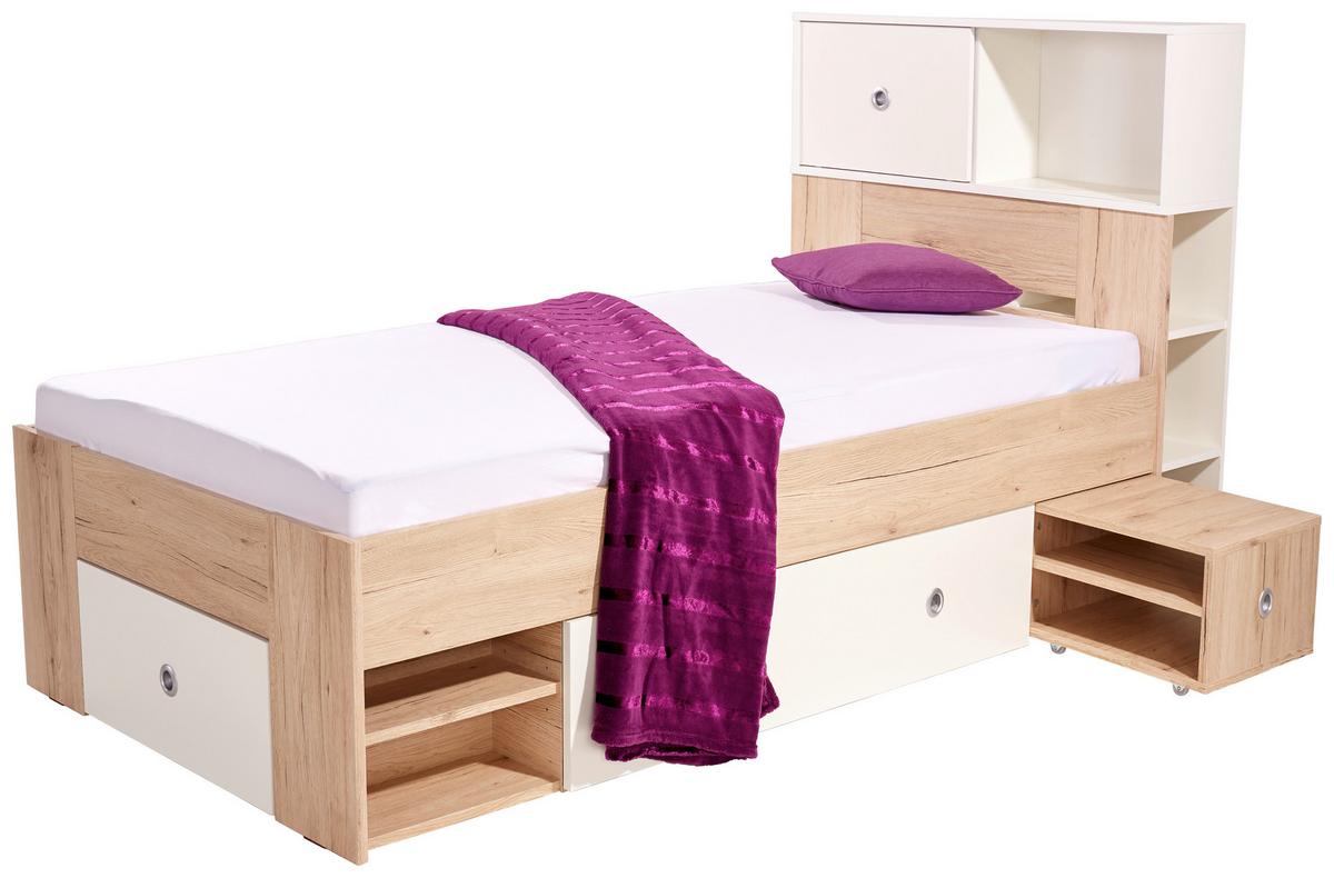 Rješenje Za Odlag. Iznad Krev. Azzurro 90 - bijela/boje hrasta, Konvencionalno, drvni materijal/plastika (95cm) - Based