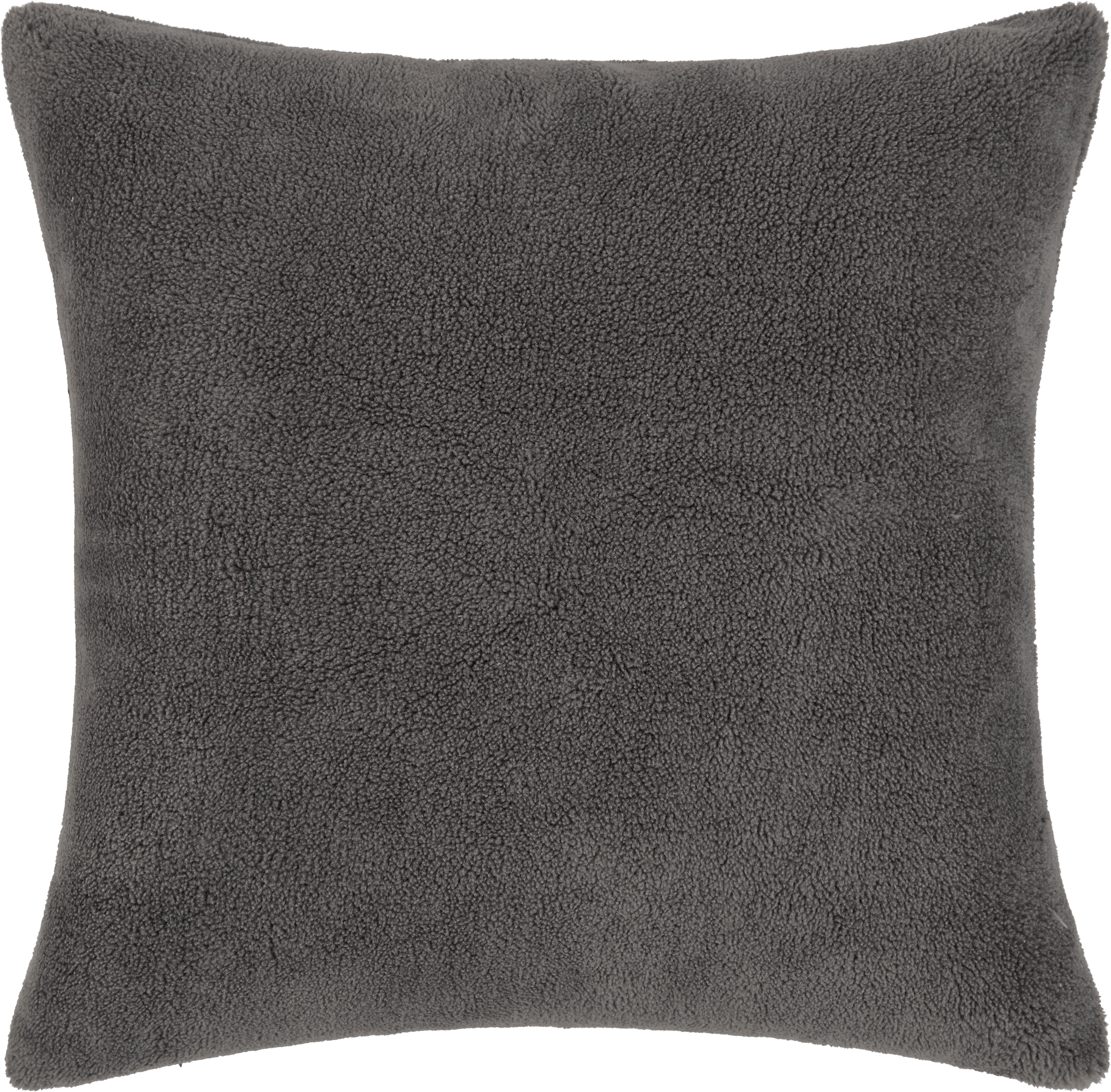 Zierkissen Fake Sheep in Anthrazit ca. 45x45cm - Anthrazit, Modern (45/45cm) - Modern Living