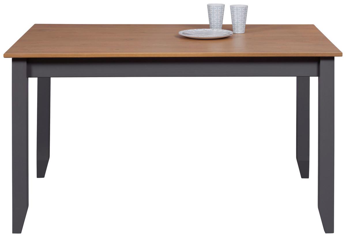 STÓŁ DO JADALNI FORENZO -BASED- - szary/brązowy, Romantik / Landhaus, drewno (140/90/75cm) - Based