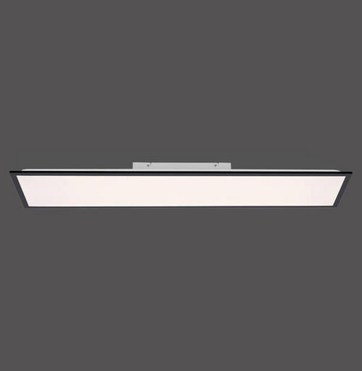Deckenleuchte Flat in Schwarz max. 37 Watt - Schwarz, Basics, Kunststoff/Metall (119,5/29,5/7cm)