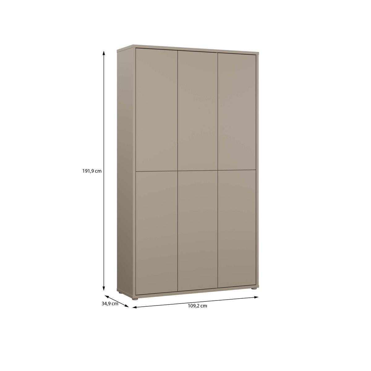 Ormar Za Cipele Alice Springs - boje škriljevca/taupe, Moderno, drvni materijal (109,2/191,9/34,9cm) - Modern Living