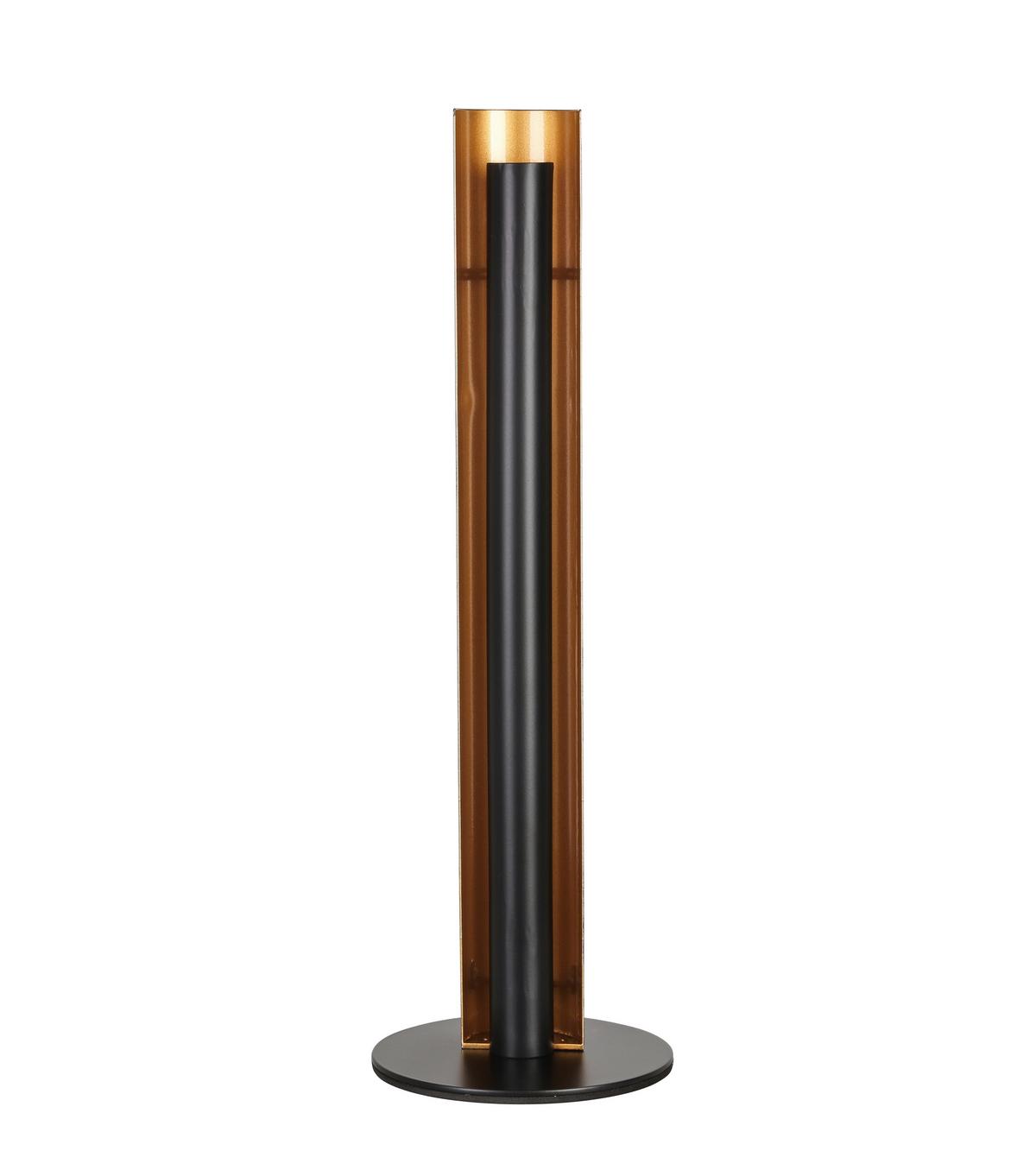 Veioză cu LED GUMO - auriu/negru, Modern, metal (15/47cm) - Mömax