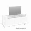 MEDIABÄNK LEONARDO - vit/kromfärg, Modern, metall/trämaterial (160/56/45cm) - Mömax