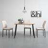 MATBORD EMIL - svart/ekfärgad, Klassisk, metall/trämaterial (110/75/70cm) - Based