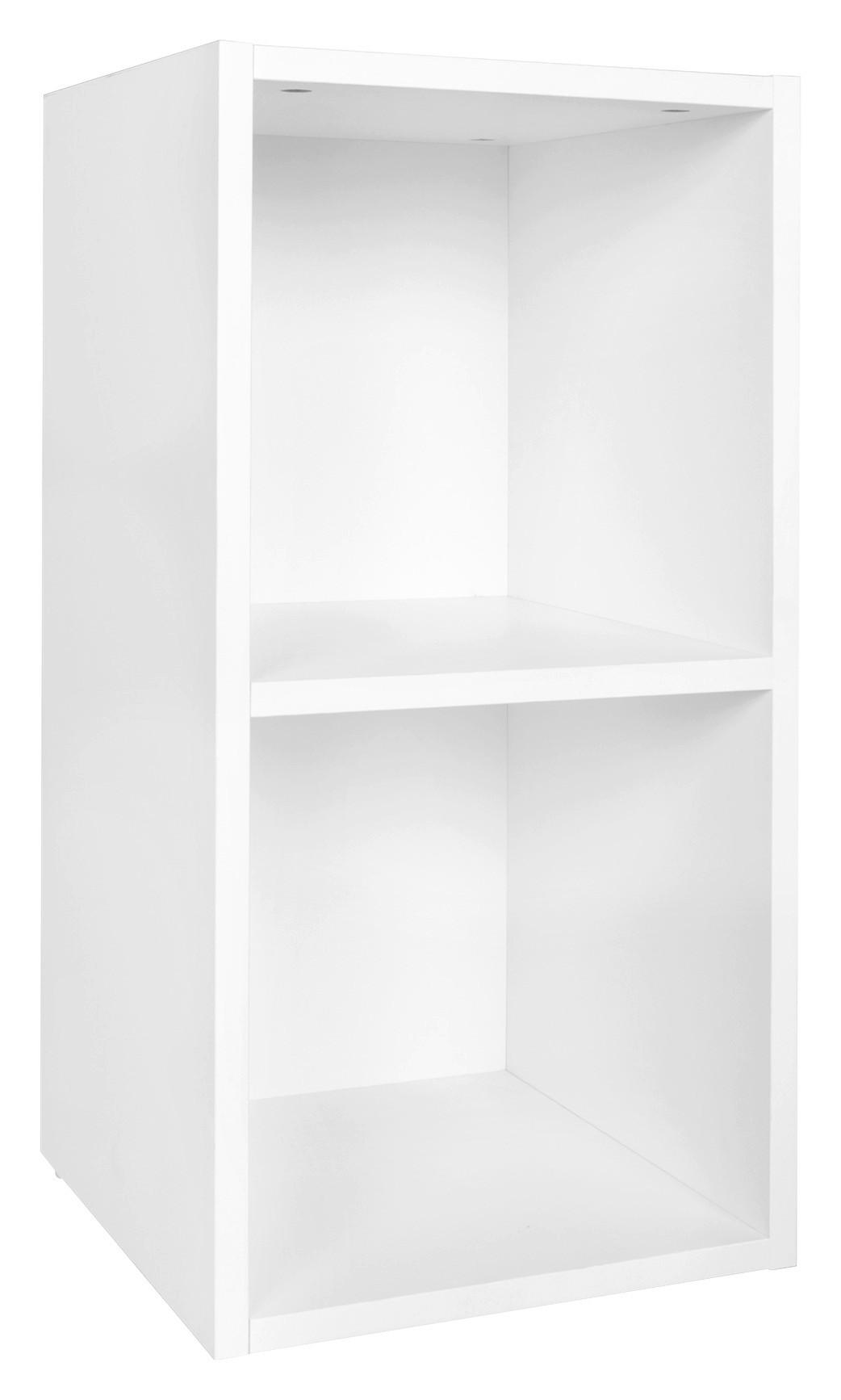 Standregal ca. 30x60x30 cm Weiß - Weiß, KONVENTIONELL, Holzwerkstoff (30/60/30cm) - MID.YOU