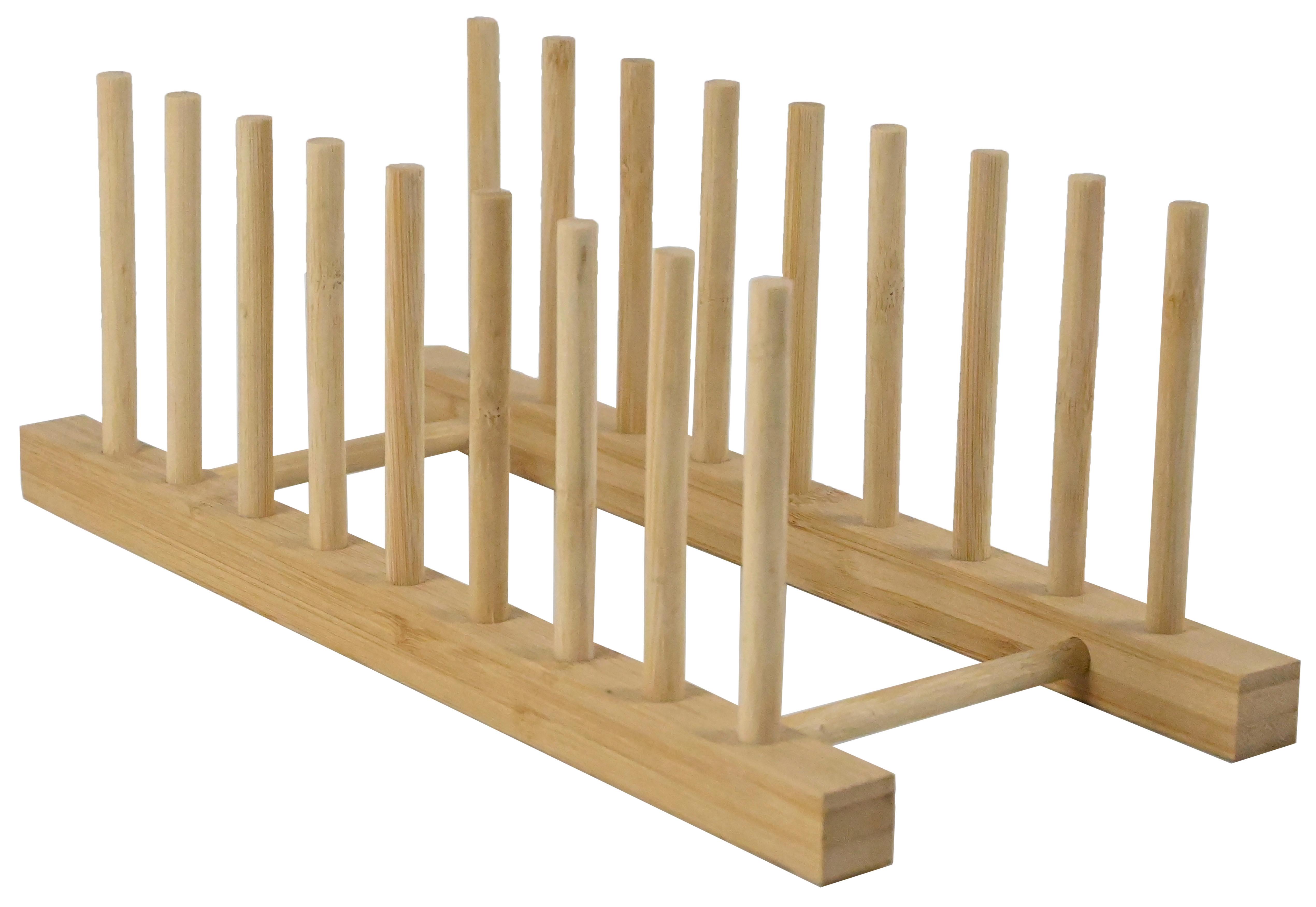 Suport Pentru Farfurii Alexa - culoare natur, Konventionell, lemn (34/12/11cm) - Modern Living