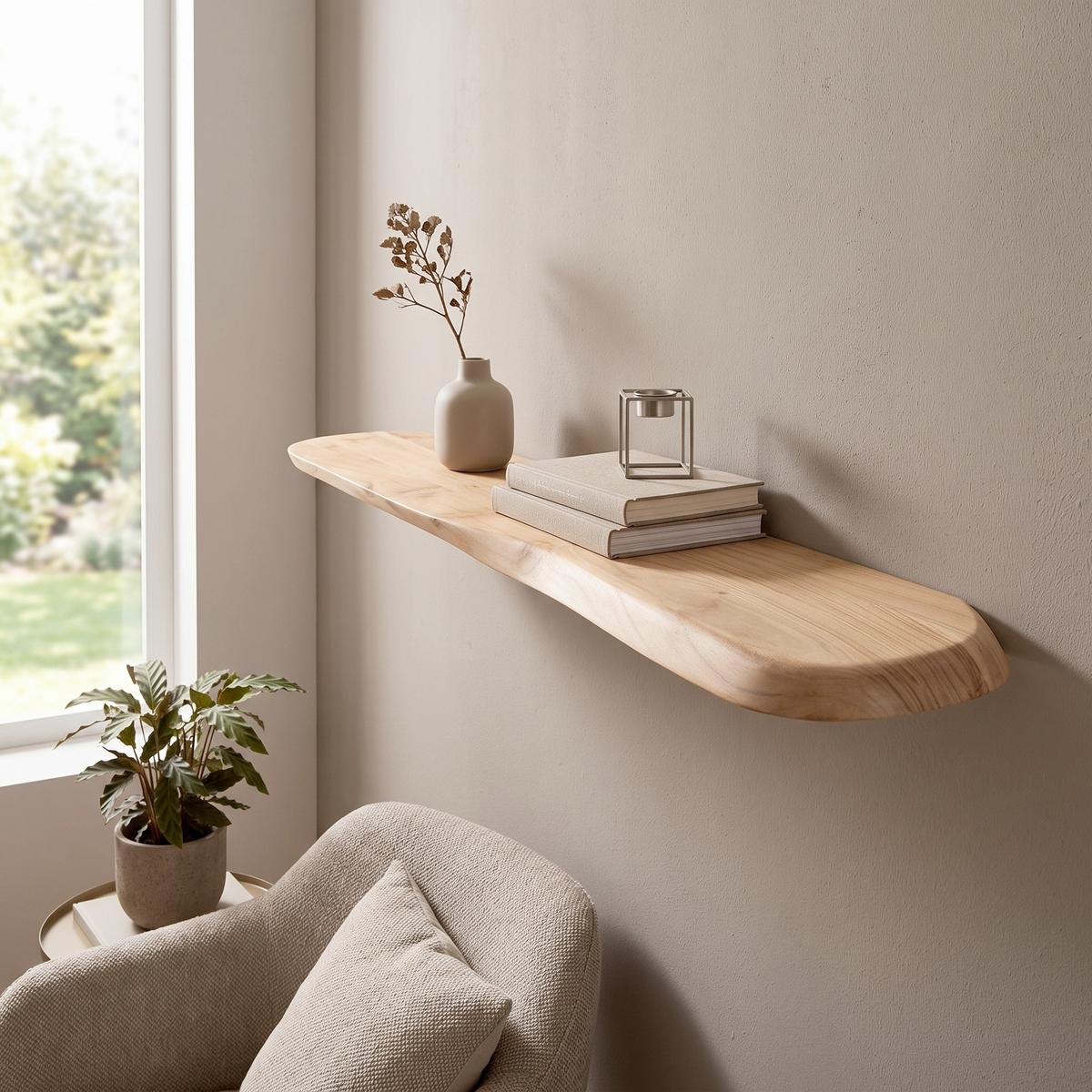 Wandboard Akazie - Akaziefarben, Design, Holz (120/3/20cm) - Livetastic
