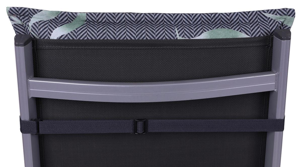 Sesselauflagenset Anthrazit, 4-teilig - Anthrazit, Basics, Textil (50/7/120cm)
