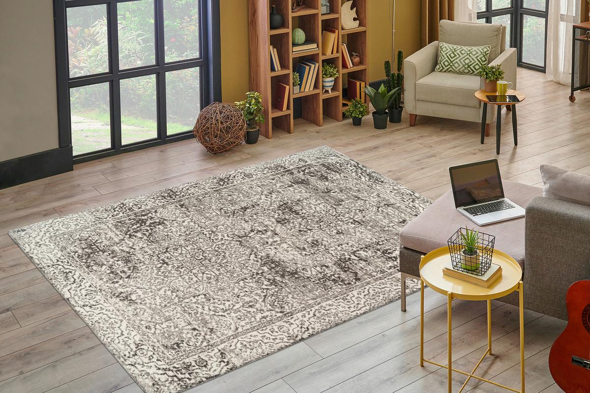Flachwebeteppich Davio 200 - Grau, Konventionell, Textil (80/150cm) - Kayoom